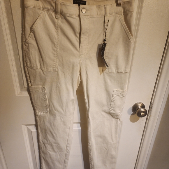 Banana Republic Cargo Sloane Pants Creme/Winter white - Picture 5 of 9